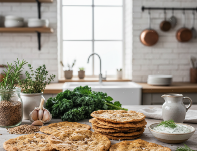 Ruginiai trapučiai namuose ant medinio stalo