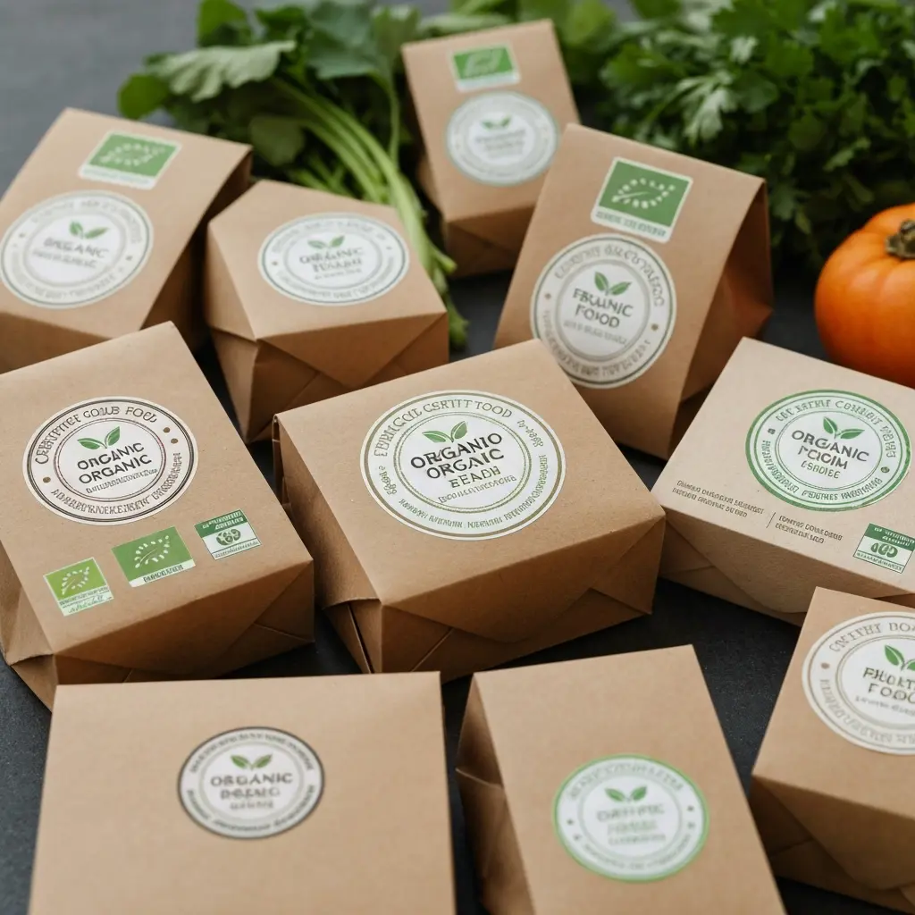Ekologiško maisto sertifikatai ant produktų pakuočių